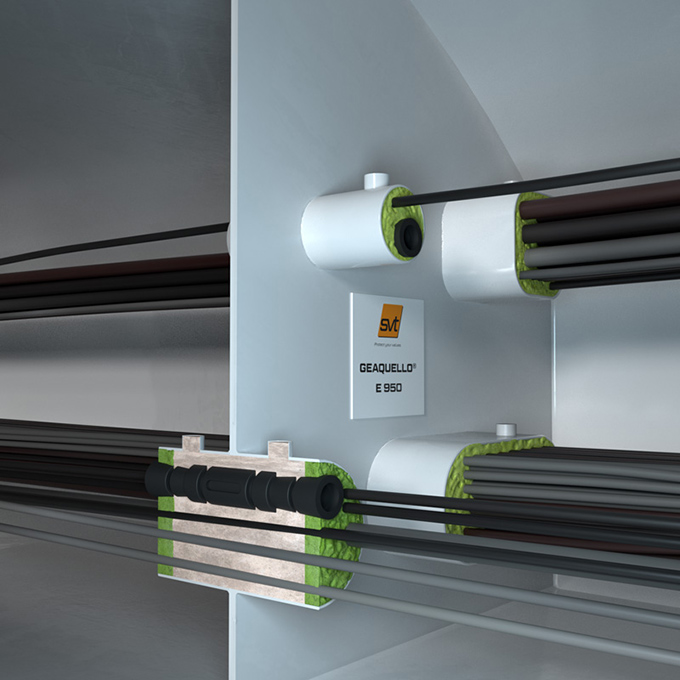 SVT多重管線貫穿密封系統GEAQUELLO? E950